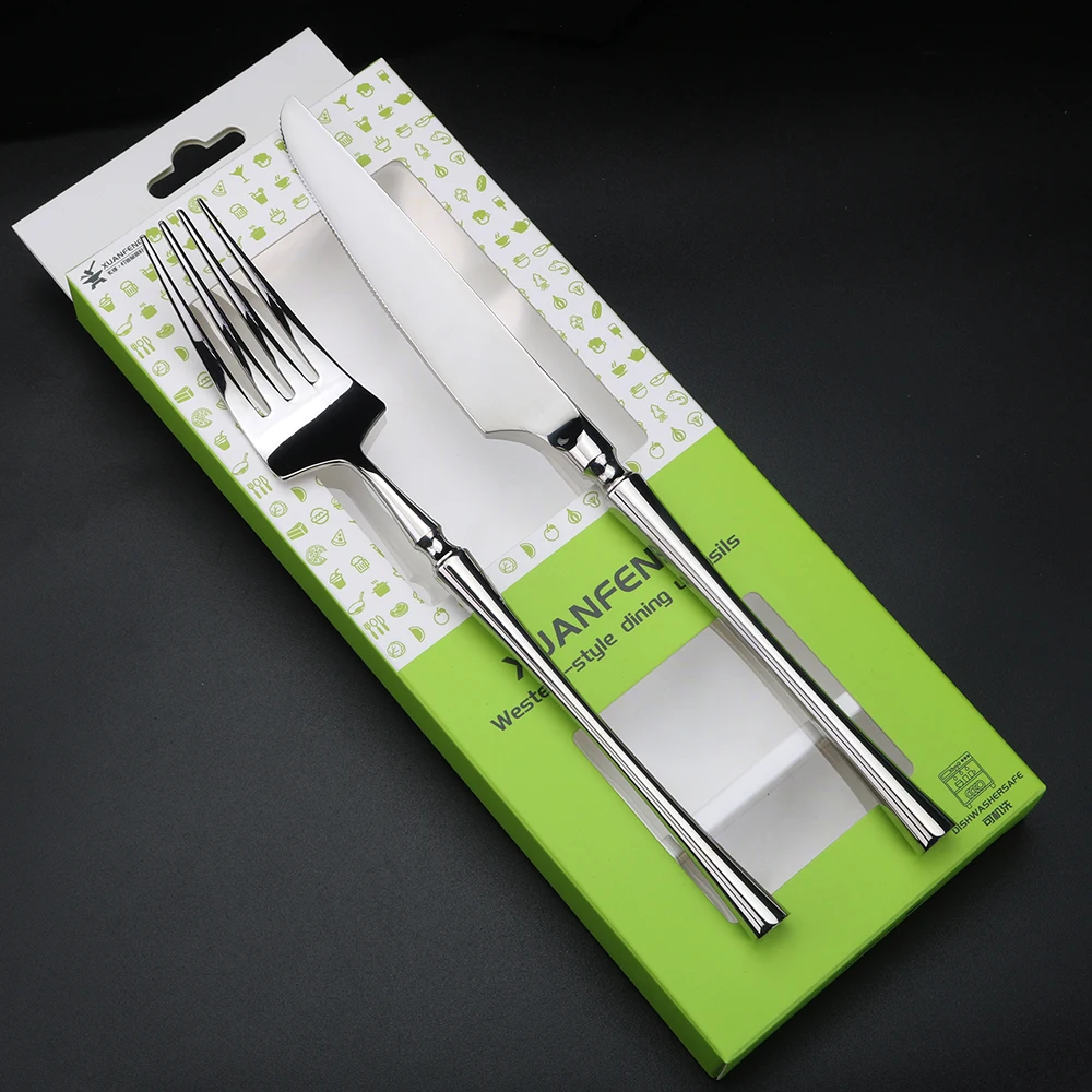 Couteau à steak, fourchette et cuillère en acier inoxydable 304 de haute qualité, épaissis, pour la vaisselle domestique ou hôtelière