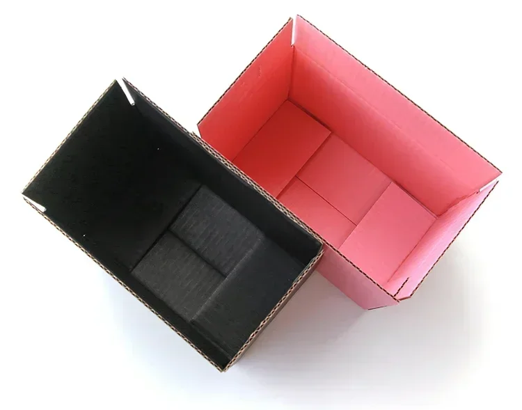 5pcs/10pcs / black and pink paper box 3-layer corrugated paper packaging gift box supports customized size and logo 30 Sa9d37f2f026a4d72af5241c5c52f11d5g