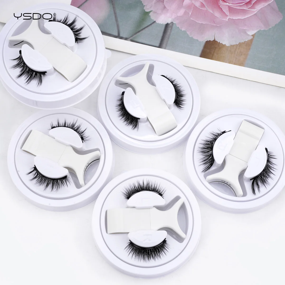 Natural Black 3D Mink Magnetic Eyelashes Reusable False Lashes
