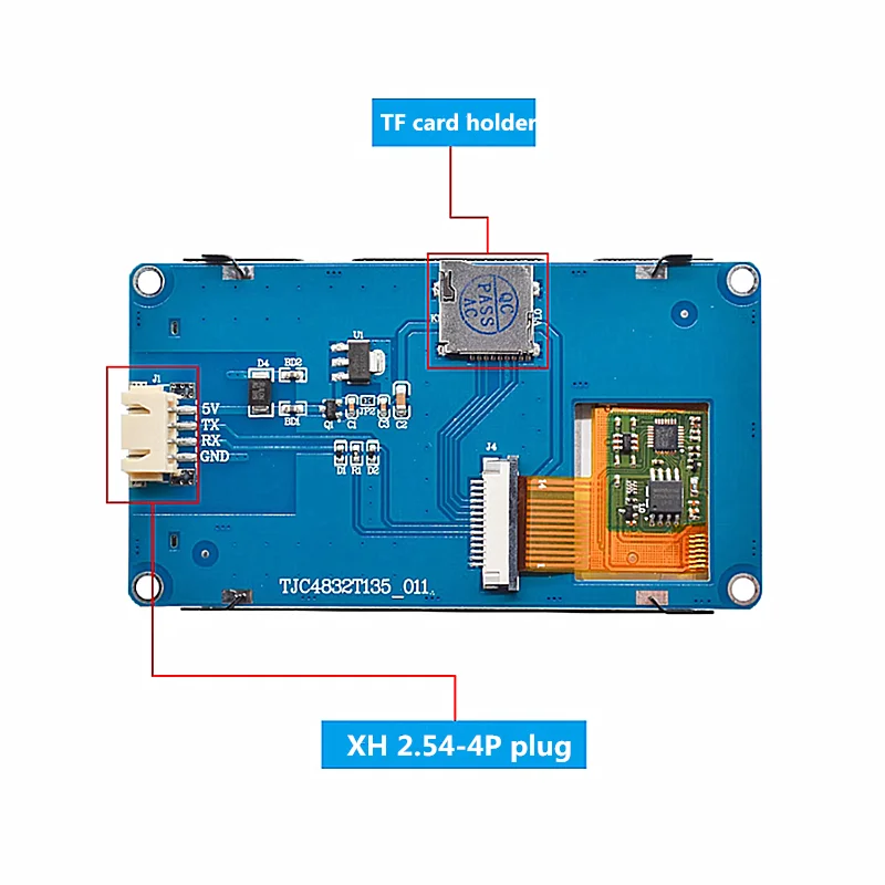 TJC4832T135_ 011 3.5-inch serial display screen USART HMI string command communication TJC4832T135_ 011R/TJC4832T135_ 011C