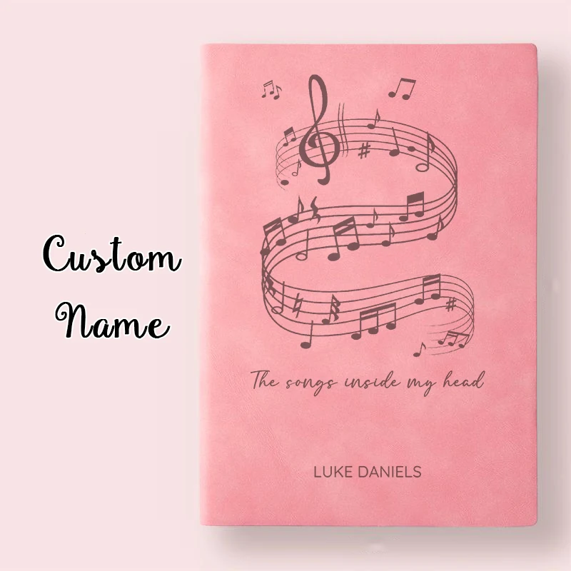 Personalized Lyric A5 Journal The Songs Inside My Head Music Notebook, Music Note Song Writer Musicians Gift Engraved Custom 3 Sa9d387815b8d4006bd40774dba33344fN
