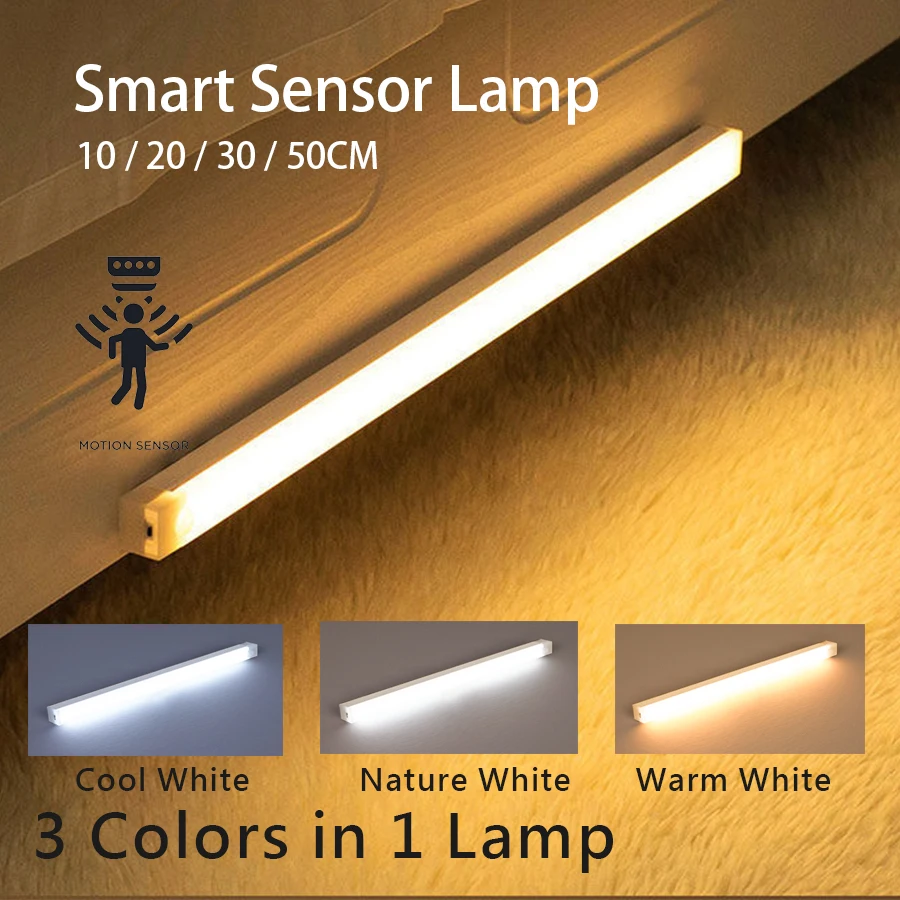 Wireless USB Type C Rechargeable Motion Sensor LED Light Induction Night Light Entrance Light Aisle Light Lanscape Light 5