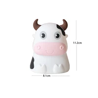 Cute Cow Night Light 7-Color Silicone LED Nursery Lamp 6