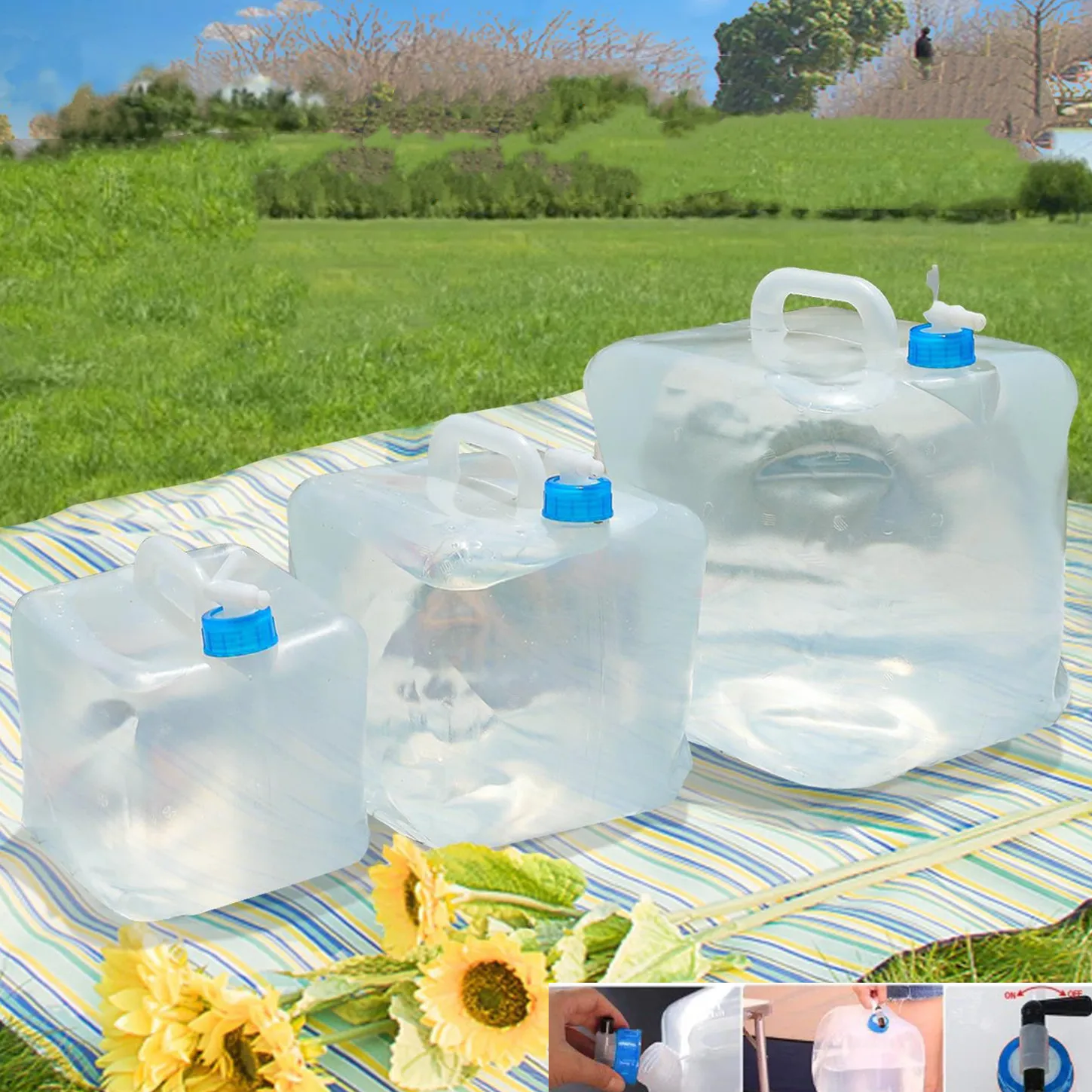 Camping Folding Water Bottle Camping Water Container Water Storage