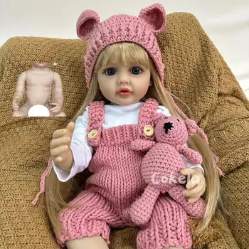 Lifelike Reborn Dolls Realistic Full Silicone Baby Bebe Vinyl 50CM Newborn Girl Doll Princess Toddler Toy Gift 9