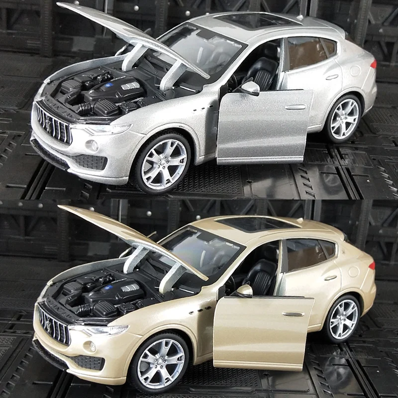 1:24 simulation Maserati Levante alloy off-road vehicle model city SUV car metal model ornaments collection for children 5