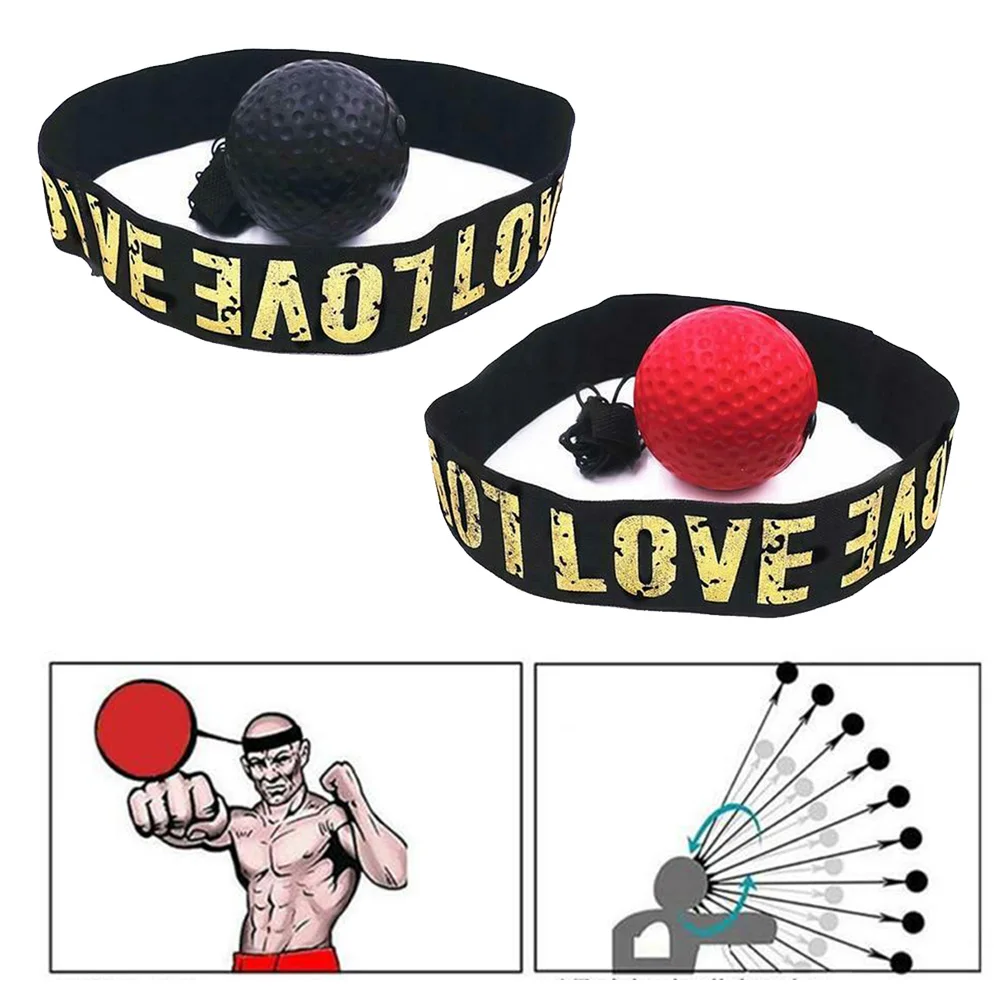 Description Picture 2 of item1Pcs MMA Muay Thai Boxing Speed Ball With Head Band Reaction Time Training Trainer Exercise Equipment Accessories