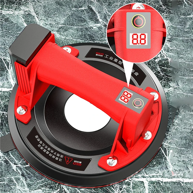 Electric Vacuum Lifter Vacuum Suction Cup 8/9 inch Electric Vacuum Suction Cup Glass Tile Suckers Industrial Air Pump 200KG Bearing Capacity Heavy Suction Cup Lifter