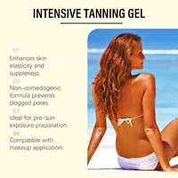 Gel Bronzant Hydratant à la Carotte, Léger et à Absorption Rapide, Rehausseur de Teint Naturel Sans Soleil pour le Visage et le Corps 2