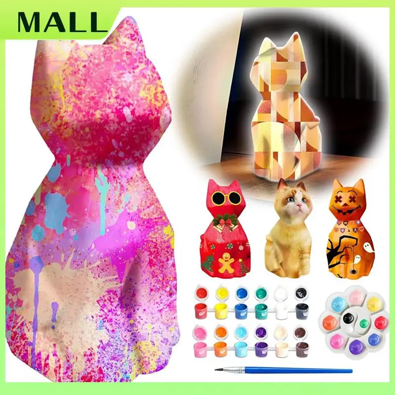 MALL 나만의 고양이 라이트 키트 페인팅 키트 미술 용품에 적합한 예술과 공예 생일 선물
