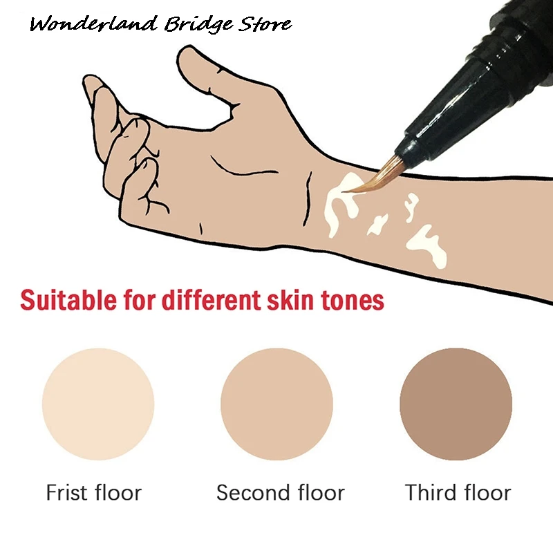 Vitiligo Leukoderma Covering Pen Waterproof Concealer For Women Men Face liquid concealer makeup concealer waterproof concealer face concealer face concealer pen