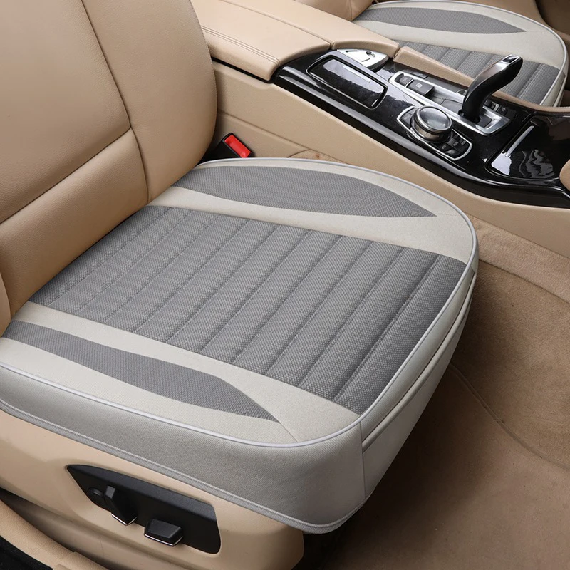 Coprisedile per auto in lino, universale per tutte le stagioni, traspirante, per la maggior parte delle berline a quattro porte e SUV, protezione ultra-lussuosa per sedili auto - Image 2