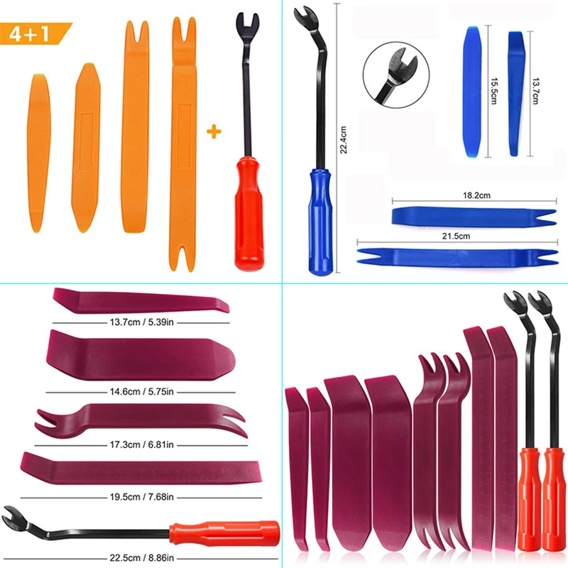 Auto Door Clip Panel Trim Removal Tool Kits Navigation Disassembly Blades Car Interior Plastic Seesaw Conversion Repairing Tools new auto door clip panel trim removal tool kits navigation blades disassembly seesaw car interior plastic seesaw conversion tool