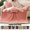 Plush Pillow Quilt Blanket Throw Pillow Folding Car Cushion Pillow 2-In-1 Office Car Lunch Break Household Sofa Cushion Blanket 1