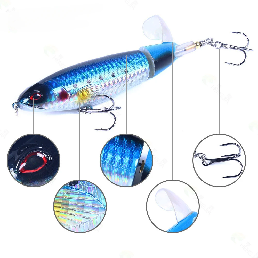 13g 17g 36g Whopper Popper Propeller Topwater Fishing Lures  Artificial Bait Hard Crankbait Wobbler Rotating Tail Fishing Tackle 4