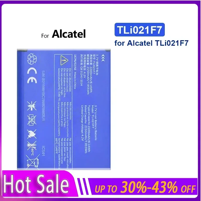 Batteria Originale Alcatel Per Modem WiFi MW70 EE70 – TLI021F7, 2200 MAh