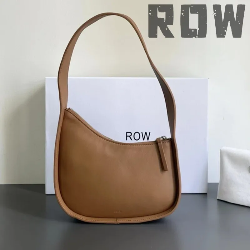 

R0W Classic Half Moon Design Women's Handbag Multi color Genuine Leather Material Fashion Half Moon Bag Handbag