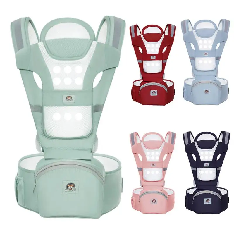 

Adjustable Baby Carrier Universal Kids Wraps Carrier 0-36 Months Reflective Breathable Soft Waist Stool Baby Carrier for Travel