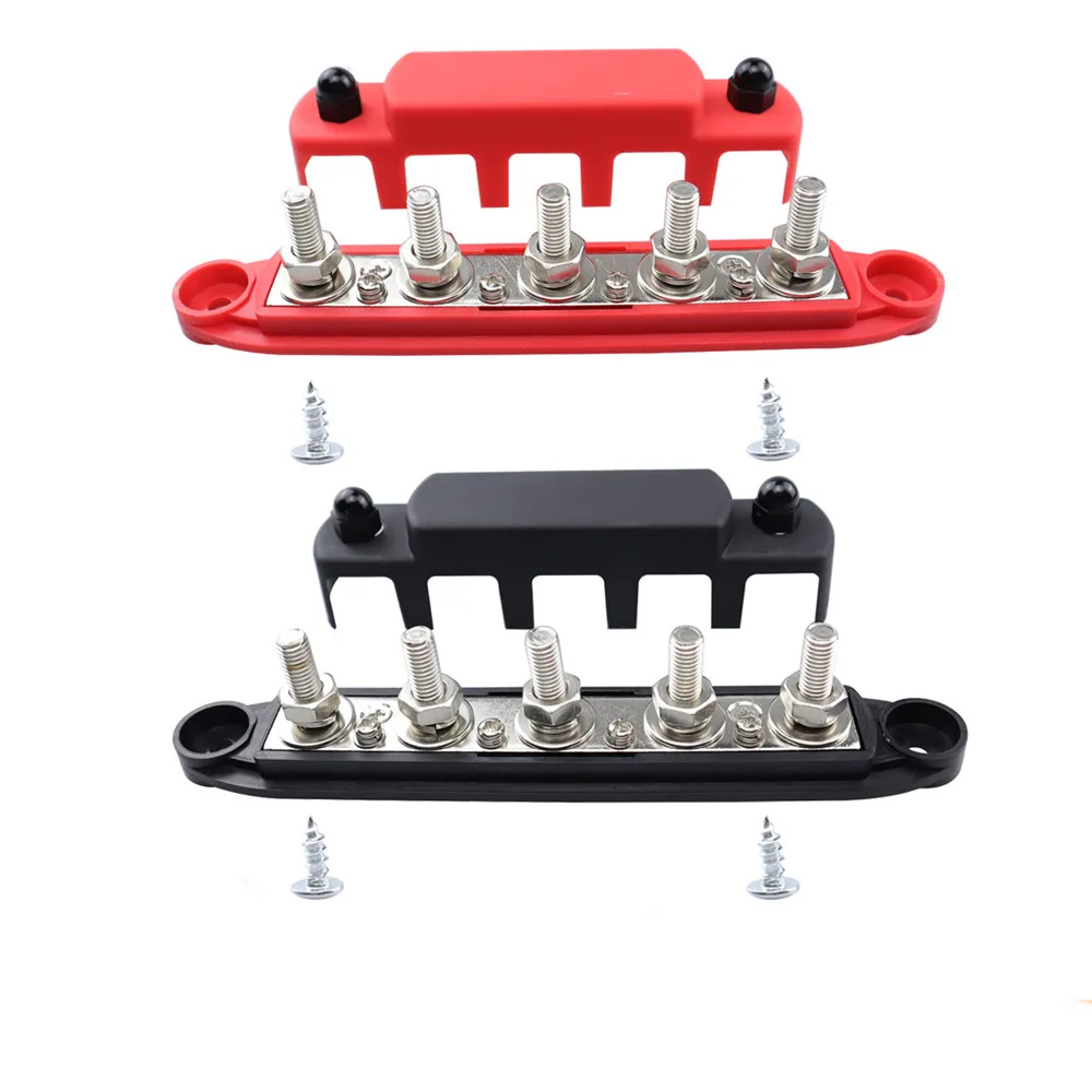 

RV Boat Sink M8 High Current Terminals Block 300A5 Studs Sink Black Red
