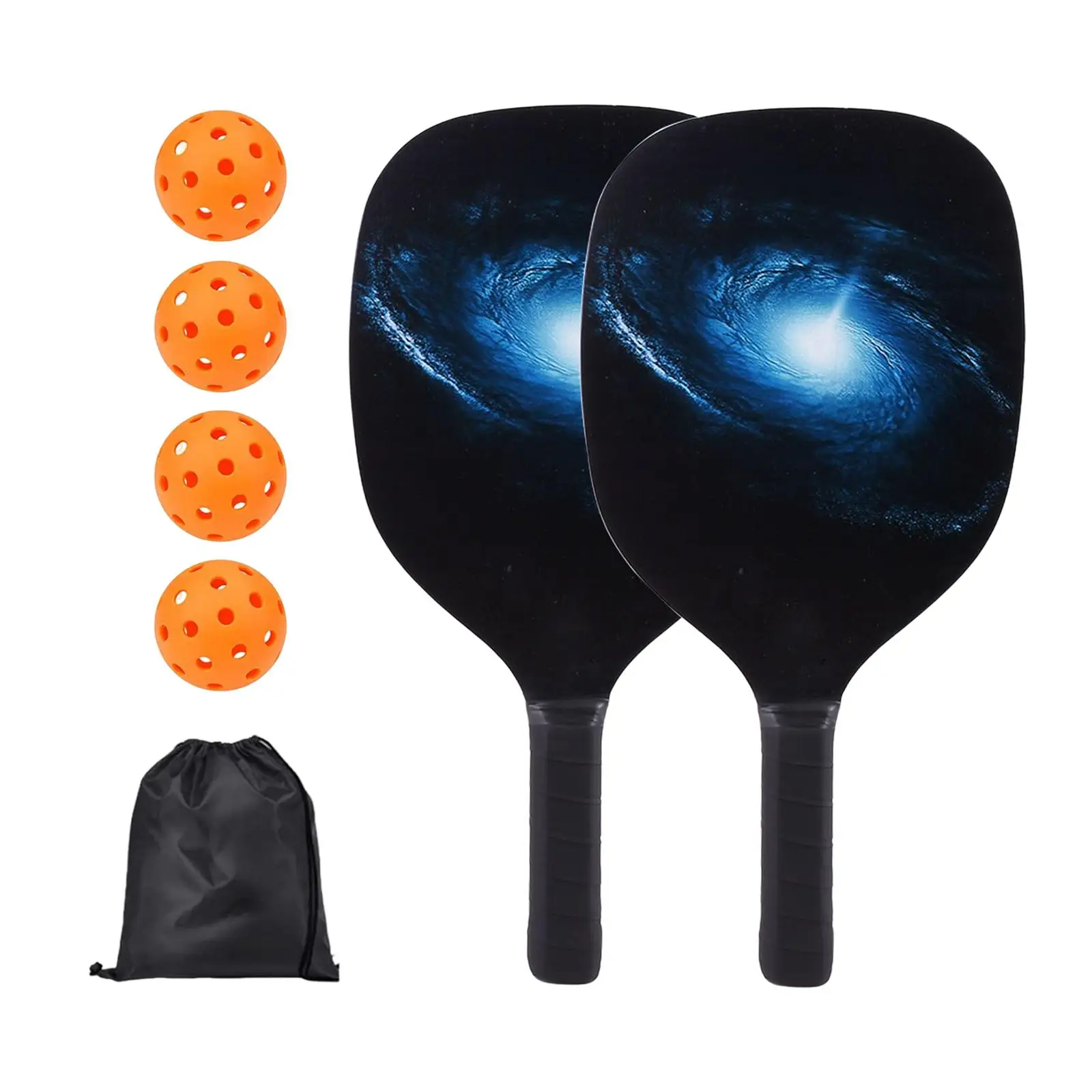

Pickleball Paddles Kit Wooden Durable Carry Bag for Beginners, Families for