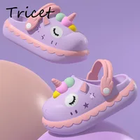 Summer Cartoon Child Girls Slippers Unicorn Princess Slippers For Children Beach EVA Comfortable Soft Toddler Kids Clogs Shoes 1