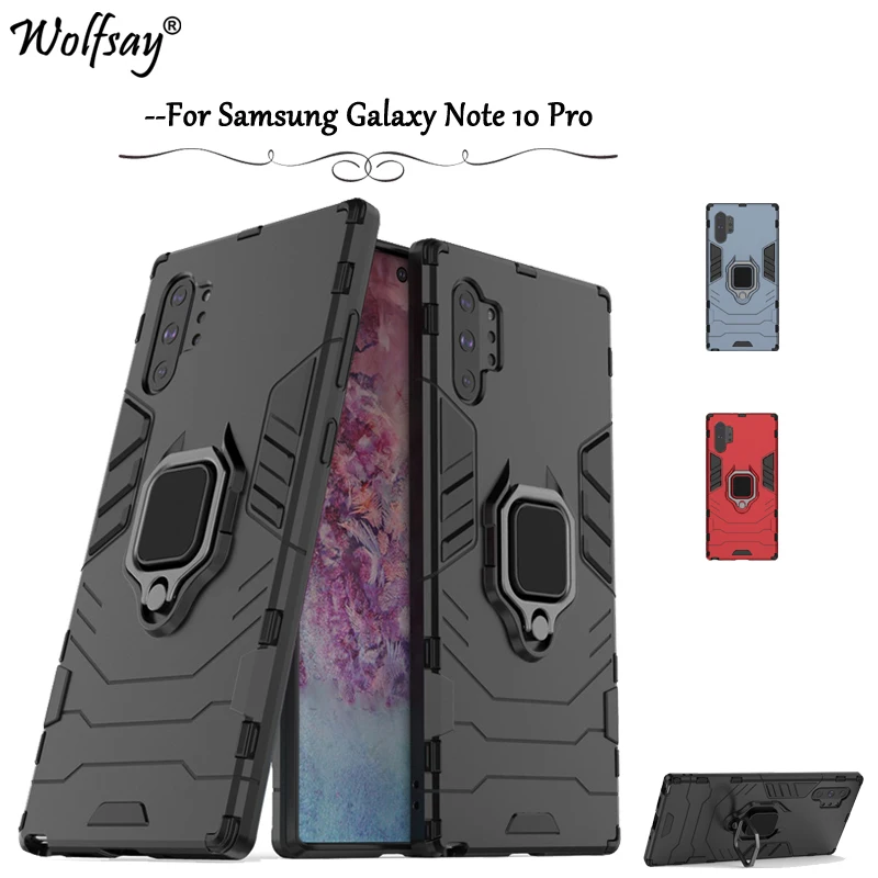 Per Samsung Galaxy Note 10 Pro Case Armor Finger Ring Paraurti Del Telefono Per Samsung Galaxy Note 10 Pro Cover Per Samsung Note 10 Pro