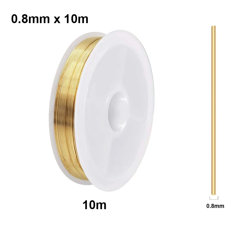 Premium Multi-Gauge Soft Brass Wire Coil - 1-100m Lengths