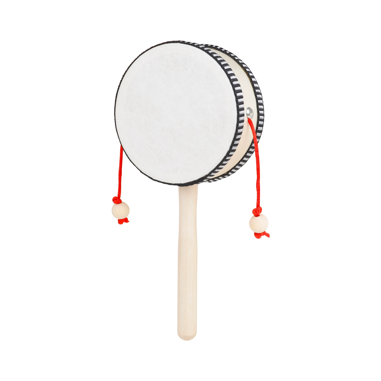 4-inch Rattle-drum Wooden Shaking Drum Rattle Spin Drum Hand Shaking Handheld Musical Instruments for Baby Kid Child Toy musical percussion instruments wooden hand drum