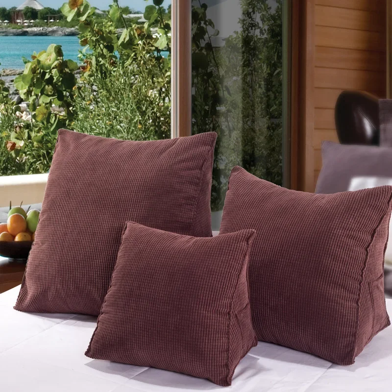 Tatami waist pillow with core office lumbar car sofa backrest stereo triangle cushion bedside pillow waist pillow