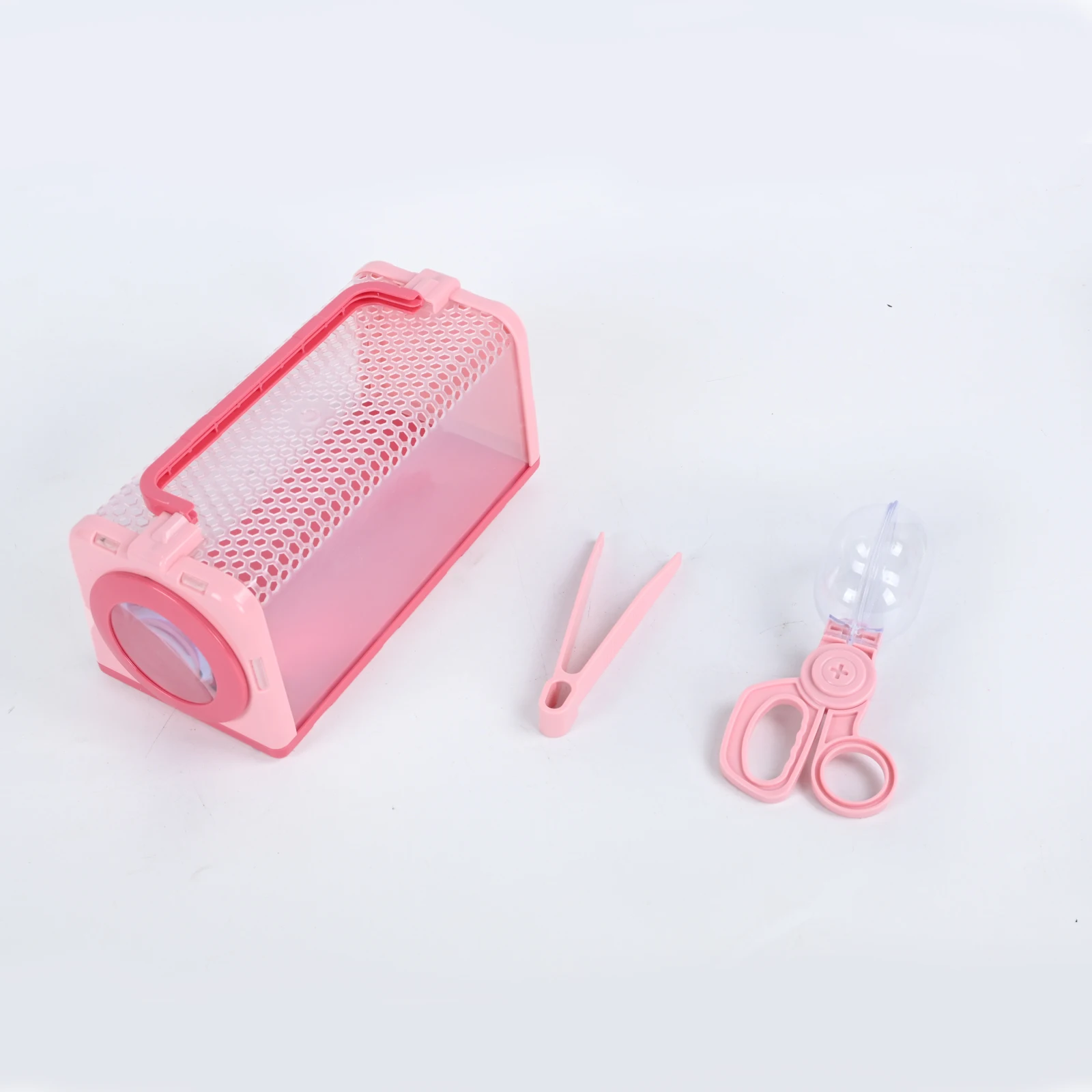 Kinder Insektenkäfig Outdoor Abenteuer Insekten Clip Erfassen Beobachtung Box Spielzeug Lupe Clip Junge Exploration Set – Detail 6