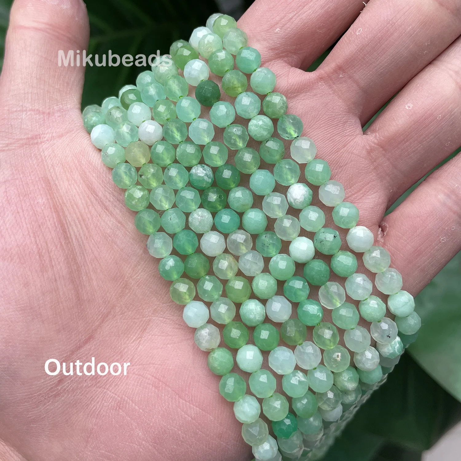 Wholesale Natural 5mm Rare A+ Chrysoprase Faceted Round Loose Beads For Jewelry Making DIY Bracelets Necklace Mikubeads 2