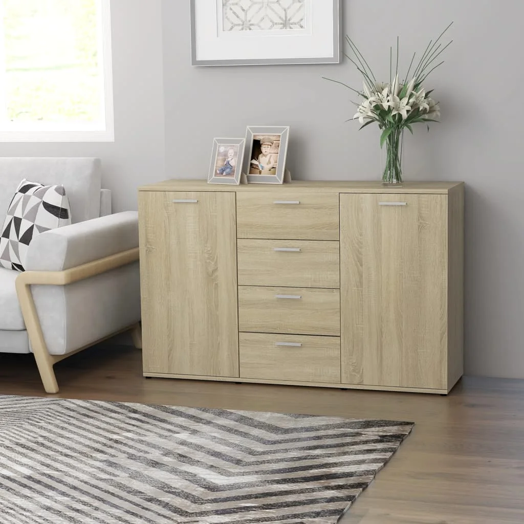 

Sideboards and Buffets Cabinet with Storage Home Decor Sonoma Oak 47.2"x14"x29.5" Chipboard
