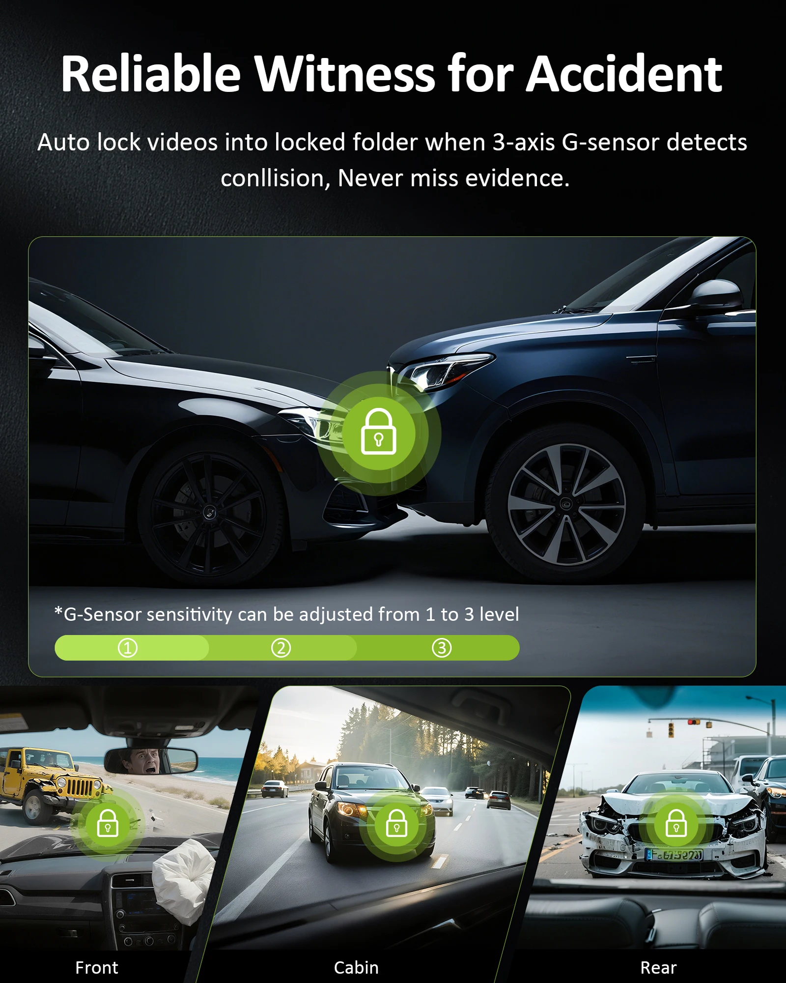 4K UHD WiFi Car Dash Cam with Night Vision and Parking Monitor