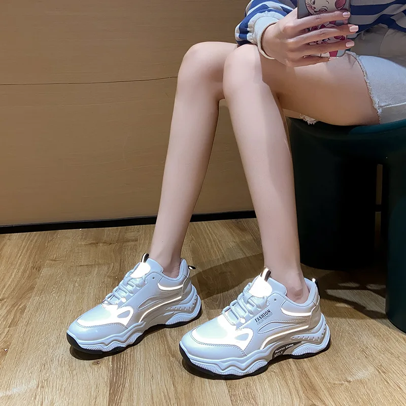 Mesh Breathable Sport Shoes All-match White Women Sneakers Outdoor Leisure Fashion Jogging Trainers Zapatillas De Deporte