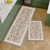 PVC Kitchen Carpet Waterproof Leather Floor Mat Non-slip Foot Mats Oil-proof Long Rug Spring Plant Flower Home Decoration Rugs 1