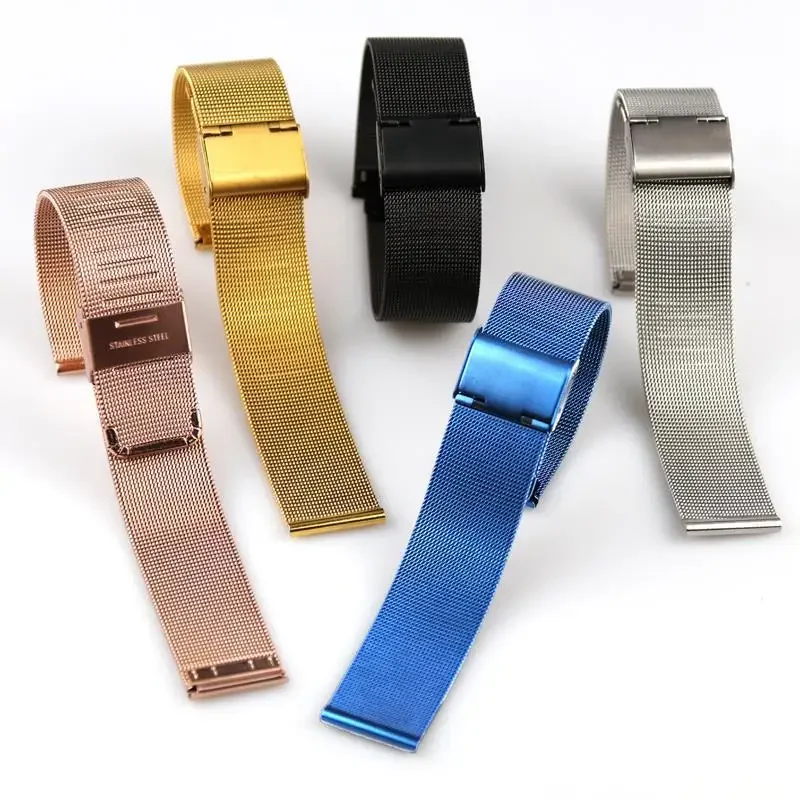 Mesh Milanese Stainless Steel Watch Strap Bracelet - Universal 46mm Metal Band