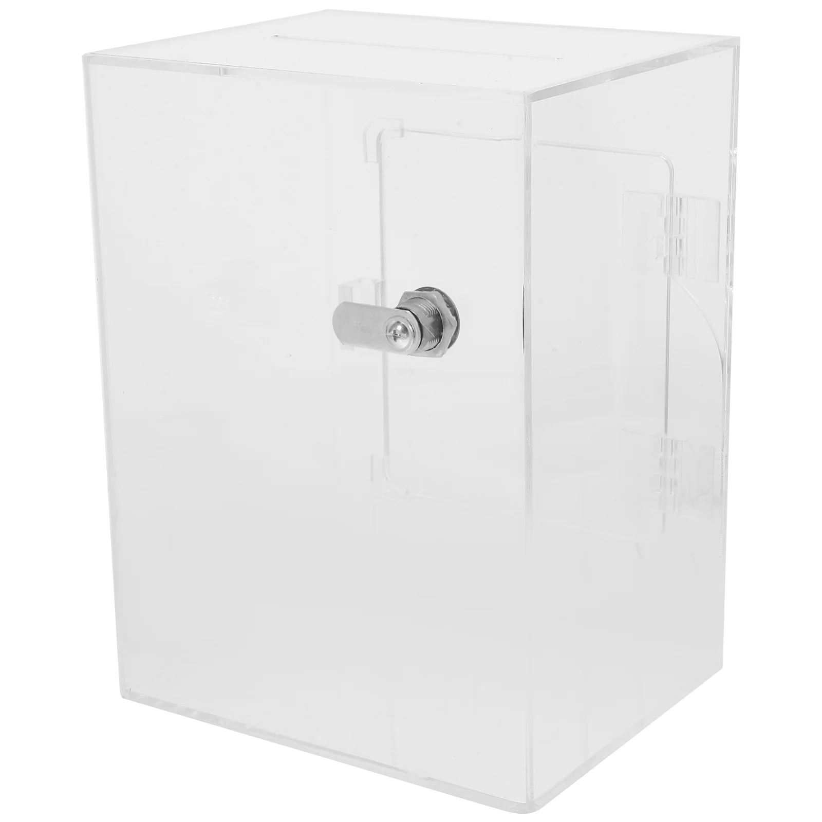 Transparent Acrylic Piggy Bank Key Lock for Kids Square Money Gift Holder Clear Counter Toy Box Safe Storage Children 4