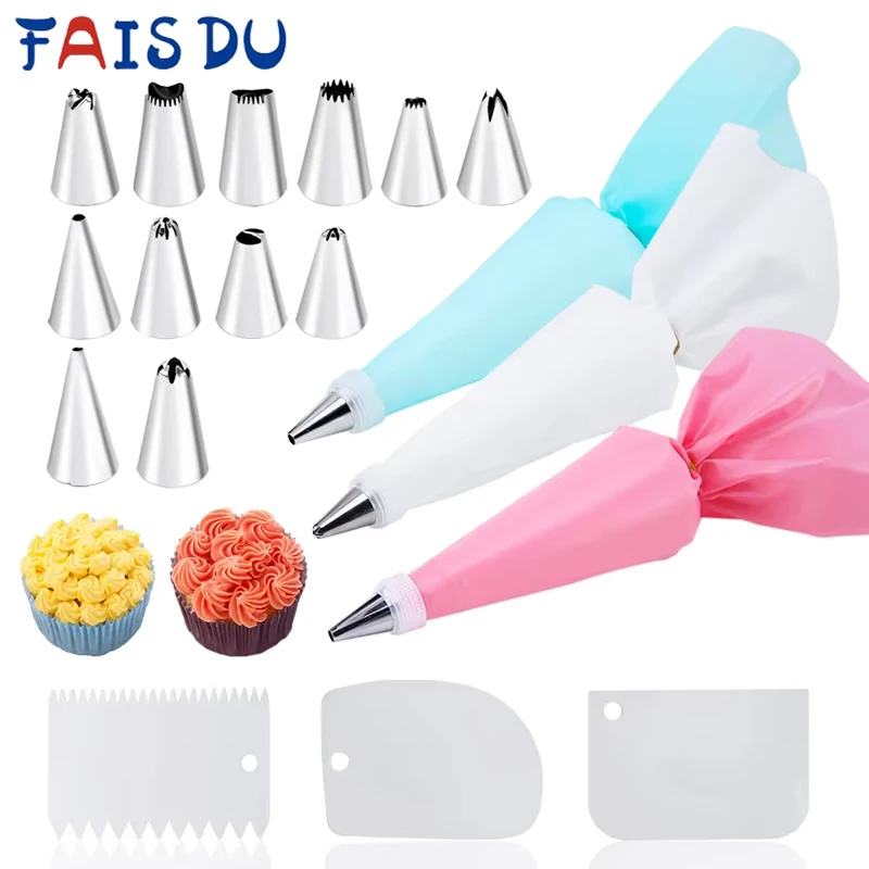 Cream Nozzles Pastry Tools Accessories For DIY Cake Decorating Pastry Bag Kitchen Bakery Confectionery equipment 6/14/26/29Pcs cake decorating tip set,cake icing nozzles,baking nozzle set,cake decorating nozzle set