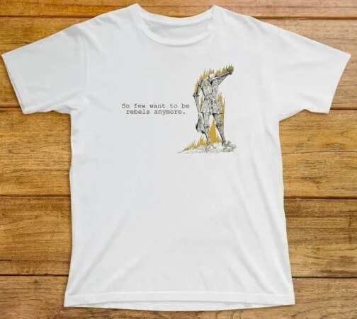 Maglietta Fahrenheit 451 Maglietta Grafica Unisex Bianca Retrò 562