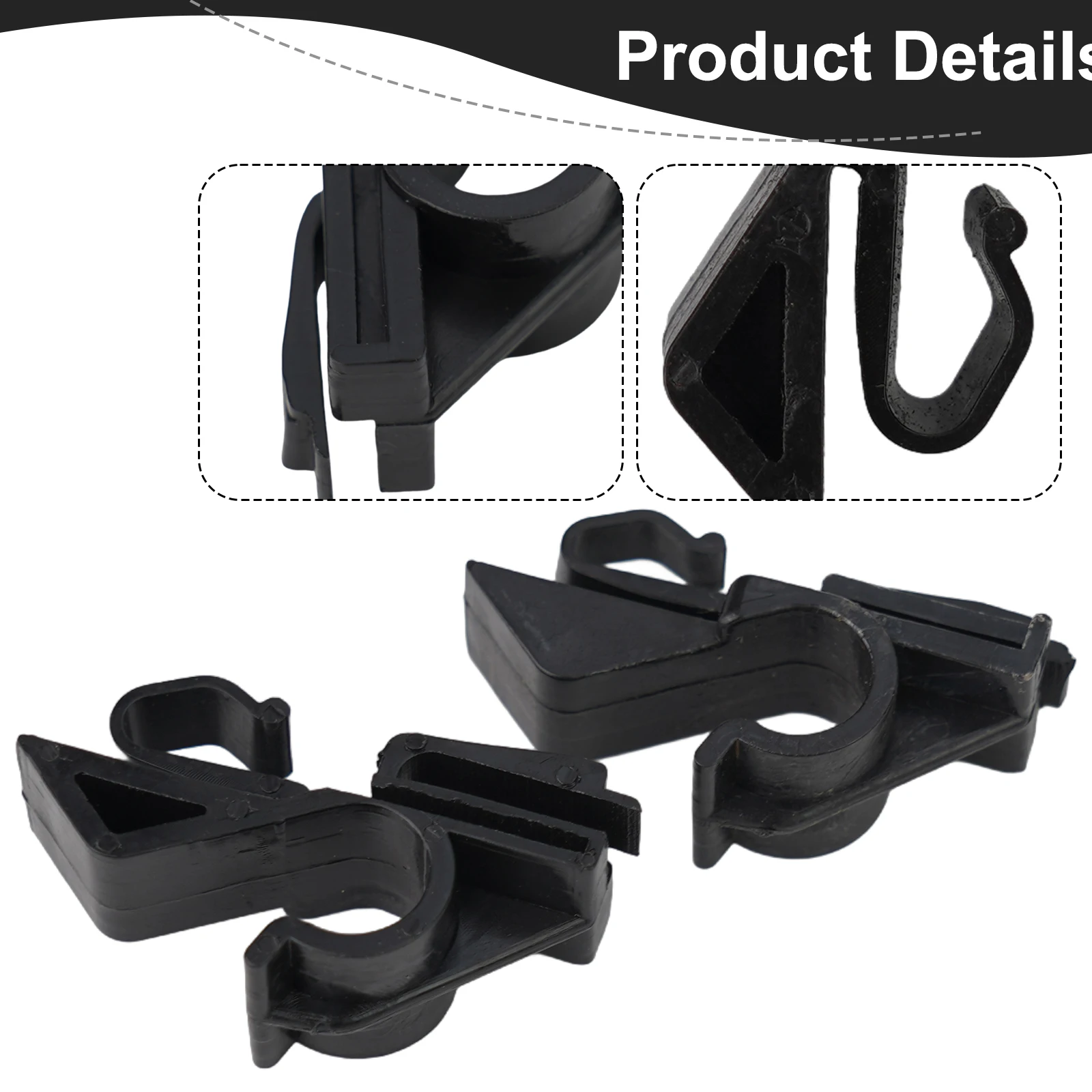 Paar hintere Hutablage-Clips, Sitzaufhänger, Kopfstützenhaken, Organizer, Halter, Klemmen, Befestigungselemente, passend für Fiat Grande Punto 2006–2016 – Detail 11