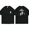 American Trendy Brand Rip Dip Cartoon Cat Returns To The Alien Planet Niche American Trendy Couple Short-sleeved T-shirt 1
