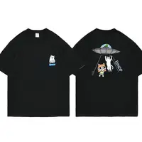 American Trendy Brand Rip Dip Cartoon Cat Returns To The Alien Planet Niche American Trendy Couple Short-sleeved T-shirt 1
