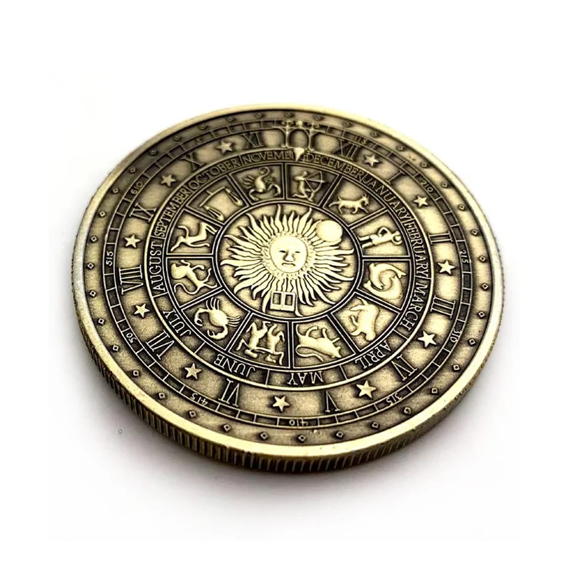 Tarot Twelve Constellation Lucky Coin Stress Relief Toy
