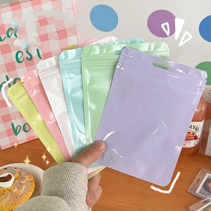 Idol Card Protector INS 10pcs/pack Candy Color Korean Toploader Card Photocard Storage Bag Idol Postcards Photo Cards Protective Case Stationery Idol Card Book Card Protector Photo Card Holder Postcard Holder