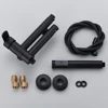 POIQIHY Black Bathtub Faucet In Wall Rotating Spout Bathroom Tub Mixer Tap Single Handle multifunction Handshower Shower System 5