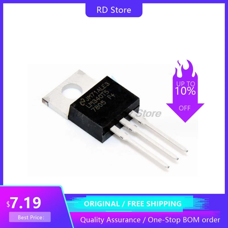 

5PCS LM340T5 3-Terminal 1A Positive Voltage Regulator IC TO-220 3Pin Free Shipping