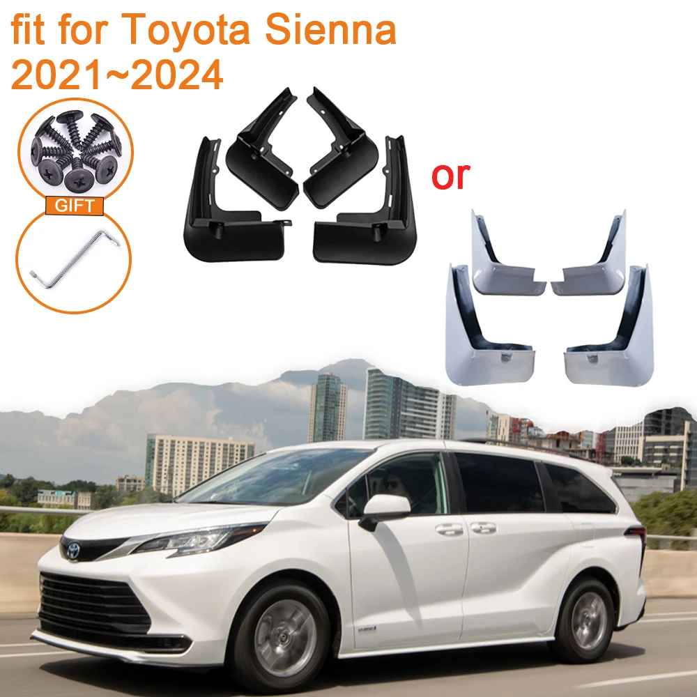 

For Toyota Sienna XL40 2021 2022 2023 2024 Accessories 4x4 Mudflaps Splash Guard Mud Flap Mudguards Wheel Fender Flare Styling