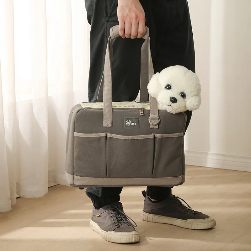 

2022 Pet dog Bag New Cat Outgoing Sunroof Bag Canvas Portable One Shoulder Pet Bag Small Dog Cage Ventilation Outgoing Bag Cat