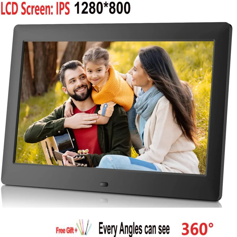 10 inch Full-View IPS Screen 1280*800 Digital Photo Frame with remote control