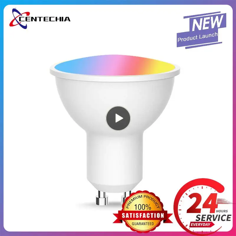 

Умная лампа с Wi-Fi, лампочка с регулируемой яркостью, RGB, CW, 5 Вт, с функцией таймера